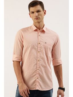 Peter England - Men Pink Slim Fit Casual Shirt