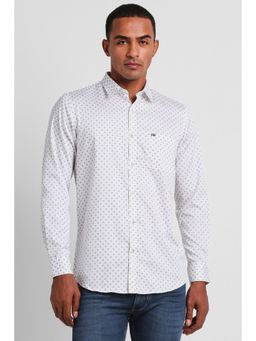 Peter England - Men White Slim Fit Casual Shirt