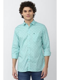 Peter England - Men Blue Slim Fit Casual Shirt