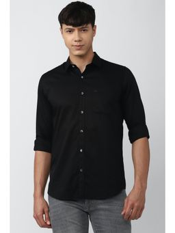 Peter England - Men Black Slim Fit Casual Shirt