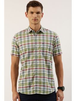 Peter England - Men Olive Slim Fit Casual Shirt