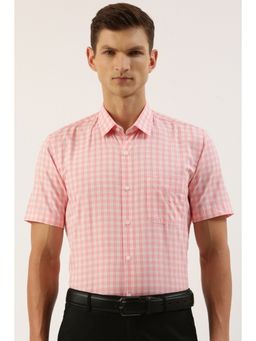 Peter England - Men Pink Regular Fit Formal Shirt