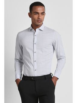 Peter England - Men Grey Super Slim Fit Formal Shirt