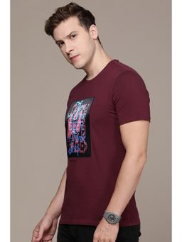 Simon Carter - Men Maroon Graphic Print T-Shirt