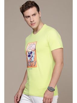 Simon Carter - Men Yellow Graphic Print T-Shirt