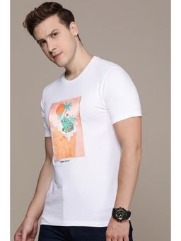 Simon Carter - Men White Graphic Print T-Shirt