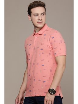 Simon Carter - Men Peach Printed Polo T-Shirt