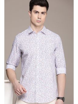 Simon Carter - Men White Printed Casual Shirt