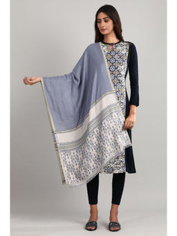 Aurelia - Blue Woven Reversable Shawl