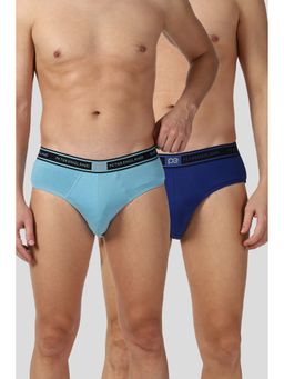 Peter England - Men Blue Solid Brief (Pack of 2)