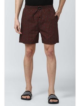 Peter England - Men Maroon Printed Boxer Shorts