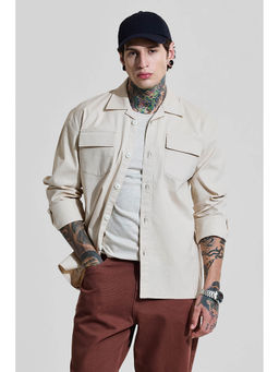 Snitch - Bordeaux Beige Light Weight Linen Blend Shacket