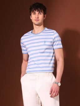 U.S. POLO ASSN. - Men's Horizontal Striped Working Holiday T-Shirt