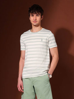 U.S. POLO ASSN. - Men's Horizontal Striped Working Holiday T-Shirt