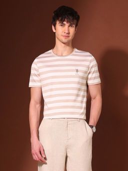 U.S. POLO ASSN. - Men's Horizontal Striped Working Holiday T-Shirt