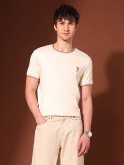 U.S. POLO ASSN. - Men's Beige Working Holiday T-Shirt