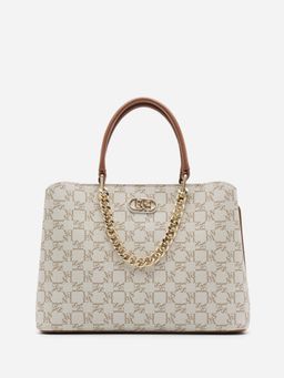 U.S. POLO ASSN. - Women Zoe 2.0 Off White Satchel Handbag (M)