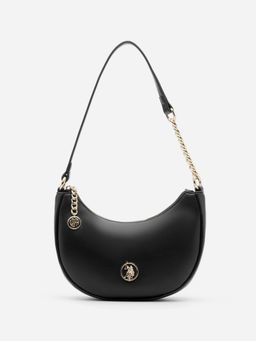 U.S. POLO ASSN. - Women Miranda 2.0 Black Shoulder Bag Handbag (S)