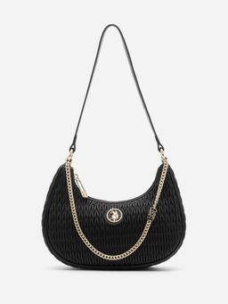 U.S. POLO ASSN. - Women Vera 2.0 Black Shoulder Bag Handbag (S)