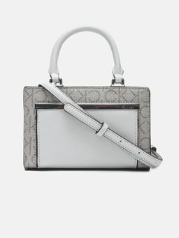 Calvin Klein - Logo Grey Pvc Handbag With Detachable Strap