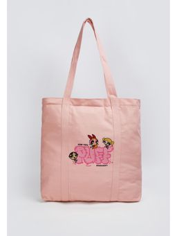 max - Women Powerpuff Print Shopper Tote Bag