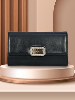 ESBEDA - Black Color Moonstone Wallet For Women (S)