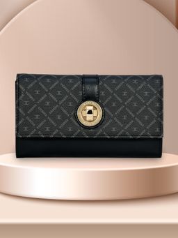 ESBEDA - Black Color Premium Flap Wallet For Women (S)