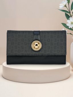 ESBEDA - Black Color Grace Turn Lock Wallet For Women (S)