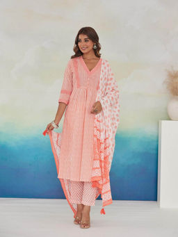 MAAND - Printed Pure Cotton Kurta with Pant and with Dupatta