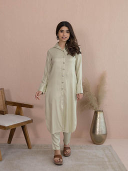 MAAND - Green Solid Kurta with Pant