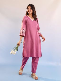 Autumnlane - Purna Blossom Cotton Kurta with Pant
