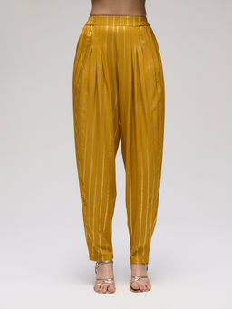 Gajra Gang - Mustard Rayon Foil Print Salwar La Dolce Vita