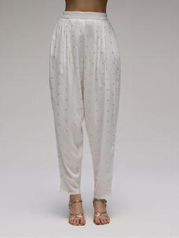 Gajra Gang - Off white Rayon Foil Print Salwar Boho Naari