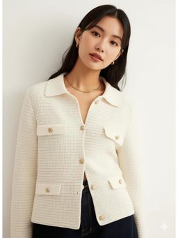 MISS MOSA BY AKANKSHA - Gianna Soft Knit Cardigan In Off White