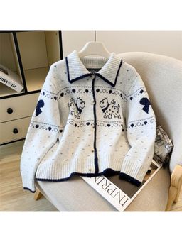 MISS MOSA BY AKANKSHA - Isotta Woolen Cardigan In Grey