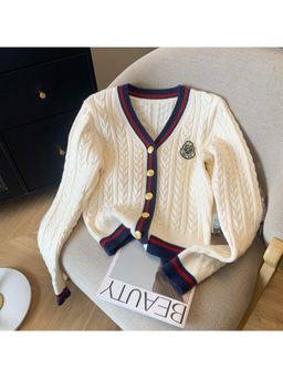 MISS MOSA BY AKANKSHA - Luisa Woolen Cardigan In Off White