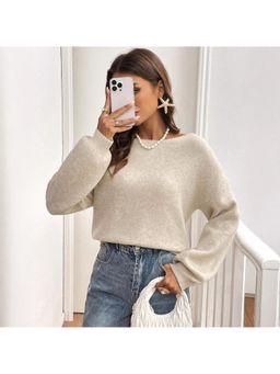 MISS MOSA BY AKANKSHA - Rylee Bow Oversized Cardigan In Beige