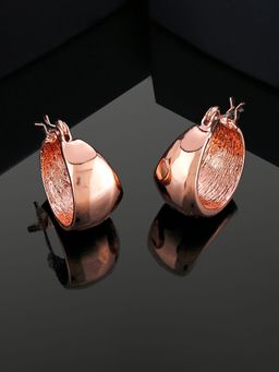 Estele - Rose Gold Plated Classic Hoop Earrings for Girls & Women