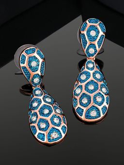 Estele - Rose Gold Plated Tear Drop Earrings for Women