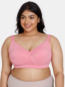 Zivame - True Curv Double Layered Non Wired Full Coverage Maternity Bra - Wild Rose