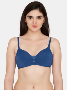 Zivame - Beautiful Basics Push-Up Non Wired Medium Coverage Bra - Navy Peony