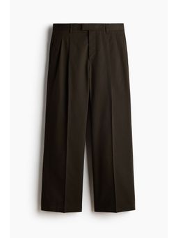 H&M - Men Green Loose Fit Tailored Trousers