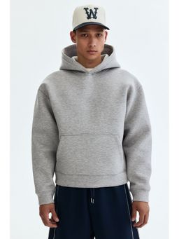 H&M - Men Grey Loose Fit Scuba Hoodie
