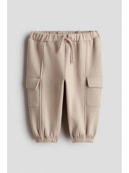 H&M - Boys Beige Cargo-Style Sweat Joggers