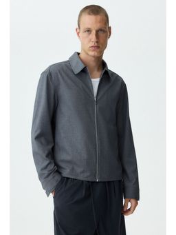 H&M - Men Grey Twill Overshirt