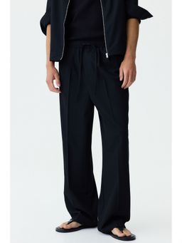 H&M - Men Black Loose Fit Trousers