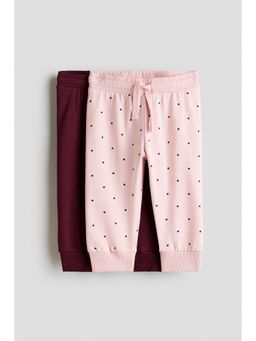 H&M - Girls Pink 2-Pack Sweat Joggers