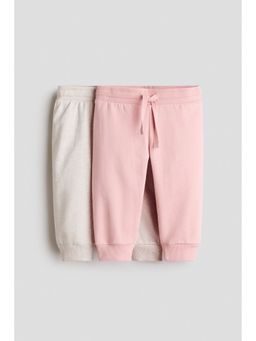 H&M - Girls Beige 2-Pack Sweat Joggers