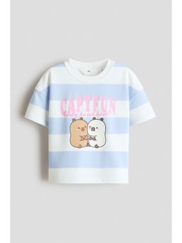 H&M - Girls White Print-Motif T-Shirt