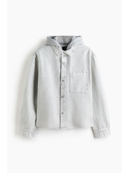 H&M - Men Grey Hooded Overshirt